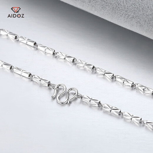 Aido Diamond pt950 platinum necklace men's fine platinum three-dimensional bamboo chain fashion plain chain deposit customization Specifications contact customer service
