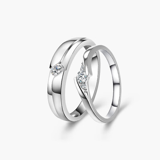 MZMZ platinum ring Sicilian real diamond pt950 platinum couple ring proposal wedding birthday anniversary gift platinum real diamond ring (note ring number)