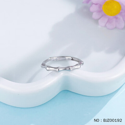 Kaibaolou PT950 platinum ring for women bamboo platinum ring 2.04g live