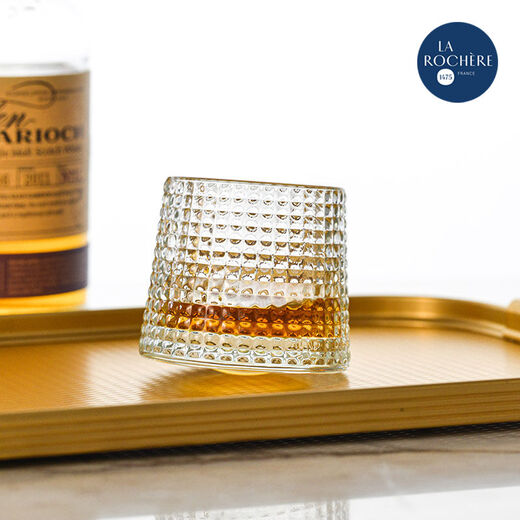 LA ROCHERE Made in France rotating whiskey glass BLOSSOM wine dirty pattern coffee cup and plate award-winning design whiskey glass 4 gift boxes