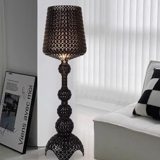 Zhongshuai Italian designer living room hollow floor lamp ins style bedroom model room modern creative art dimming lamp floor lamp - blue - touch switch remote control