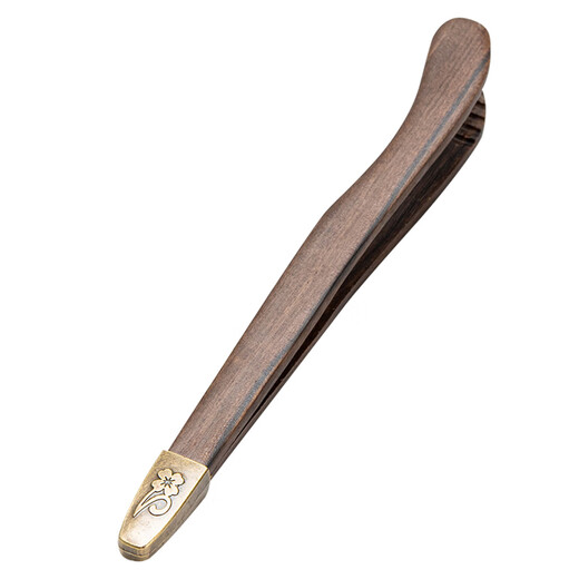 Shangfu Ebony Solid Wood Tea Clips for Drinking Tea, Tea Cup Clips, High-end Non-Slip Tweezers, Tea Spoons, Kung Fu Tea Set Accessories HZ-Ebony Tea Clips-Type 1