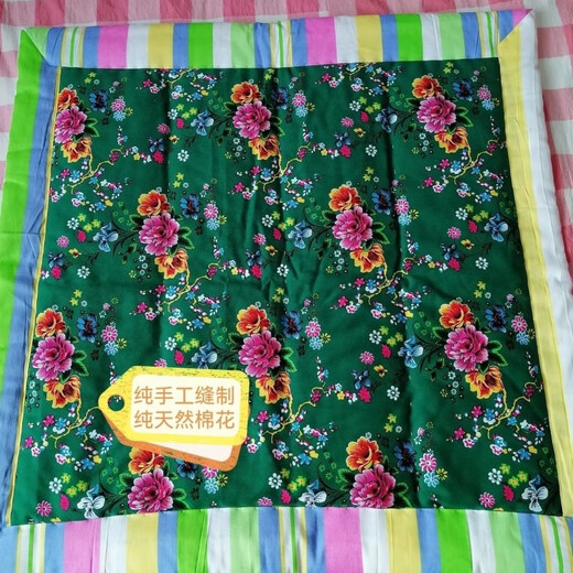 Newborn blanket, baby cradle, natural cotton, pure handmade children's quilt, student dormitory, suitable for all seasons, filling 2Jin Jin equals 0.5kg, seasonal Xinjiang long-staple cotton, 1m2X1m5 (with zipper removed for easy removal and washing)