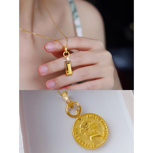 DR-FLVVS 18k gold universal buckle plated double ring multifunctional versatile DIY jewelry emerald pearl necklace pendant with buckle diamond-encrusted gold model