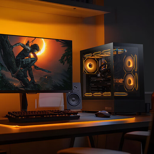 Ningmei AMD R7 9700X/RX9070XT/RTX5080 graphics card fever game deepseek desktop computer host design rendering DIY assembly computer assembly machine with one | 9700X+16G+1T