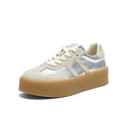 Bestou Spring y Summer Shoping Shoping Mall Nuevo Retro espesor Silver Silver Training German Shops Sports Sports Sports I9227cm4 Silver/Gray 38