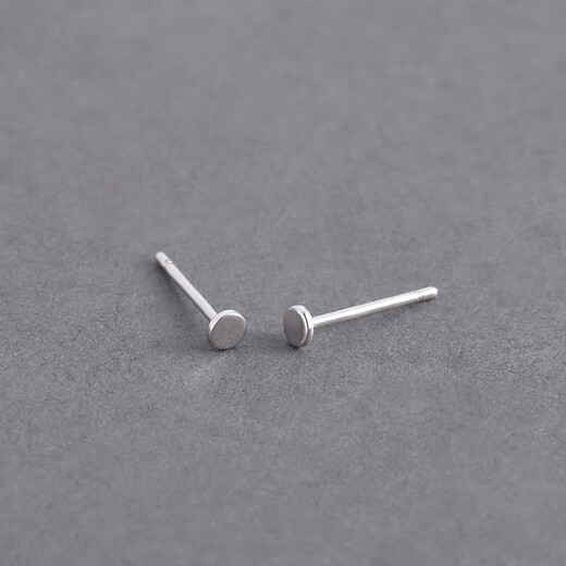 Mansheng Pure 999 pure silver earrings for men, ear piercing, women's anti-blocking earrings, boys wash and sleep, no need to remove, simple single men's earrings S999 pure silver earrings, single