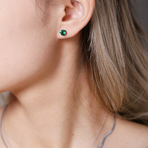 GEM STONE KINGK gold jewelry 1.54 carat emerald earrings 14K gold colorful treasure earrings fashion earrings 3.8 Goddess Day gift yellow 14K gold