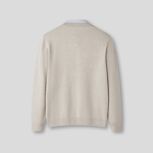 HLA Heilan long-sleeved sweater men's soft fake two-piece knitted sweater winter men