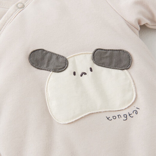 Tongtai one-piece autumn and winter thin cotton 0-6 months baby clothes for men and women baby home clothes butterfly clothes rompers gray 52cm