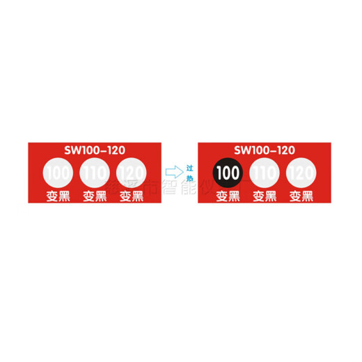 OUOETY椁俊SW100-120组合式变色示温片 测温贴片 温度试纸 感温标签 SW100-12033片/张