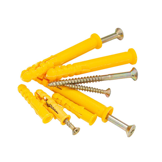 Deqi small yellow croaker plastic expansion tube expansion screw rubber plug bolt expansion plug self-tapping screw set 6*60mm (50 sets)