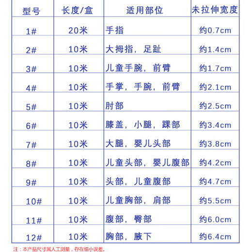 Elastic mesh bandage, medical breathable elastic mesh bandage, fracture bandage, headgear, knee joint finger bandage, No. 3 children's wrist and forearm, 5m bag