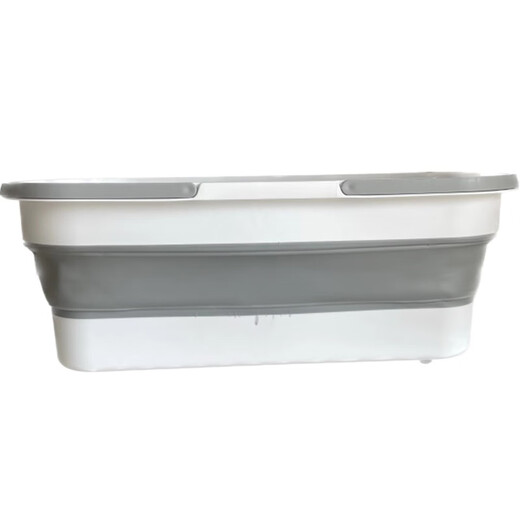 Gong Du Pet Bath Basin Cat Special Bath Bath Toiletries Puppy Bath Bucket Anti-Escape Cat Basin Foldable White Gray 55CM Foldable Bath Basin