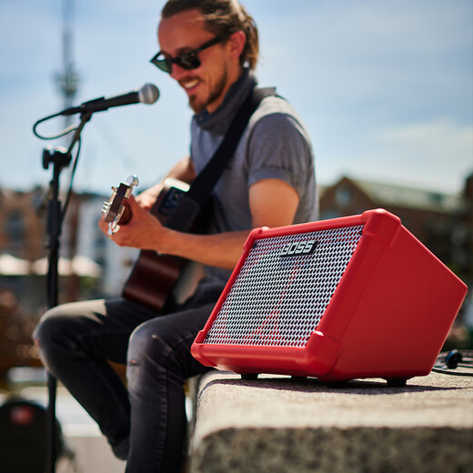 BOSS CUBE-Street II Portable Outdoor Guitar Singing Speaker Electric Wind Instrument Speaker CUBE ST2 Black + Bluetooth Adapter