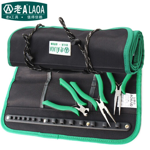 LAOA old A large reel tool bag wrench screwdriver storage bag multi-functional repair electrician bag portable pen holder bag large reel bag