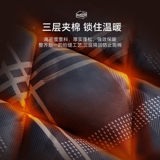 Shanshan quilted thickened jacket men's spring and autumn business casual top commuting light luxury texture anti-wrinkle stiff collar jacket dark blue L 175/92A