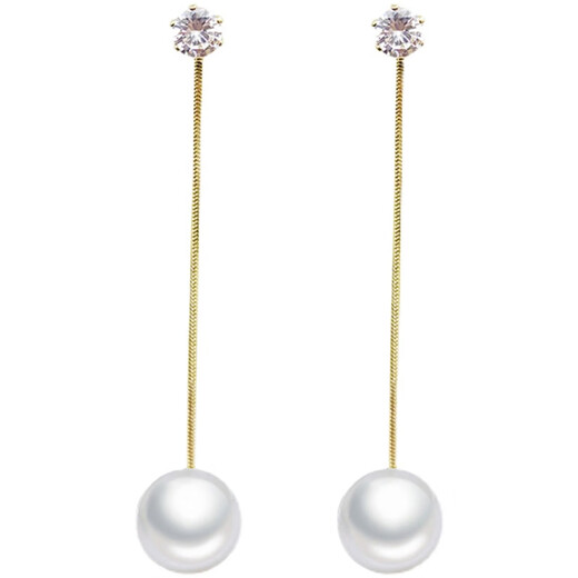 Yichan long tassel imitation pearl earrings without pierced ears clip niche design high-end earrings 2025 new explosive earrings long slim pearl earrings