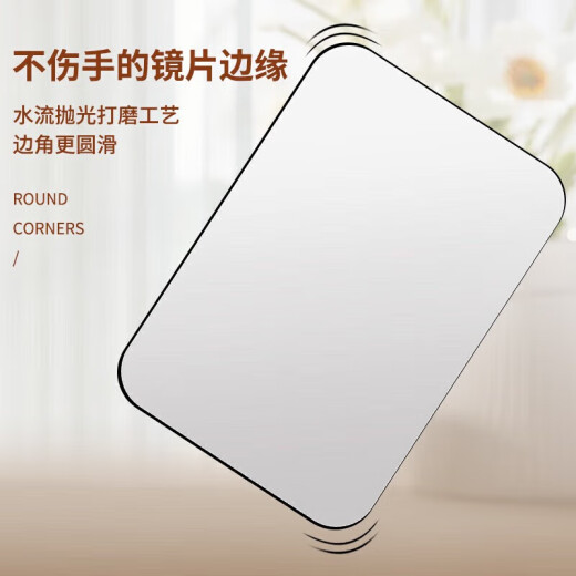 Mo Xiaozhai Makeup Mirror Desktop Portable Makeup Mirror Folding Men's High Definition Makeup Mirror Boys and Girls Desktop Makeup Mirror Foldable Makeup Mirror [Beige]