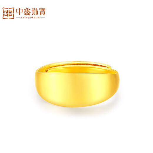 Zhongxin Jewelry pure gold 999.9 gold snake belly ring for men and women, smooth gold ring, live buckle wide ring, gift for girlfriend, ready stock 5.77g
