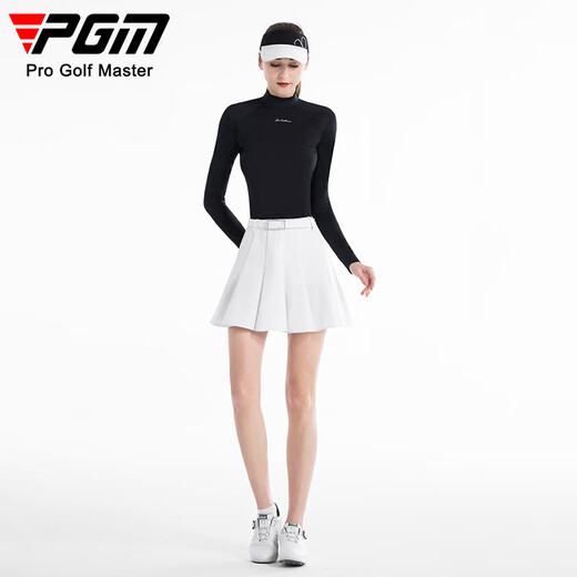 PGM高尔夫服装女装冰丝防晒打底衫上衣T恤夏季运动 YF677-黑色【上衣】【冰丝】 M
