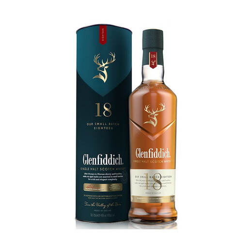 Glenfiddich (GLENFIDDICH) Escocia Edición Ultramar Whisky de malta única Reino Unido Área de producción de Speyside Botella original Importado En caja Glenfiddich 18 años 700 ml en caja