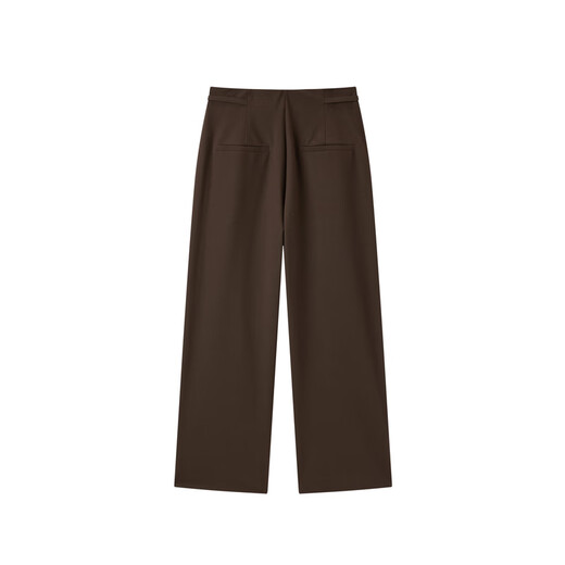 PEACEBIRD Women's Autumn Versatile Sven Cigarette Pants A1GBD3203 Brown S