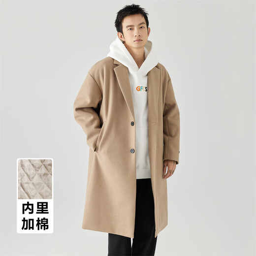 GOLFCROSS Осенне-зимнее длинное однотонное простое ветровка, дышащее и модное пальто, куртка для мужчин и женщин, хлопок цвета хаки, XXL