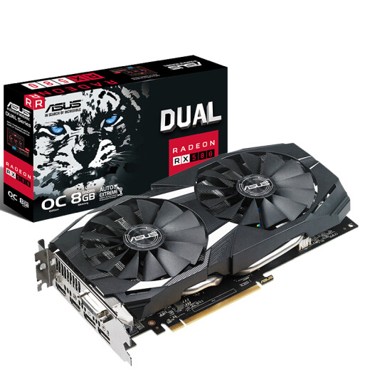 ASUS DUAL-RX580-O8GOC1360-1380MHz256bitGDDR5DX12Apex Hero Snow Leopard 8G graphics card