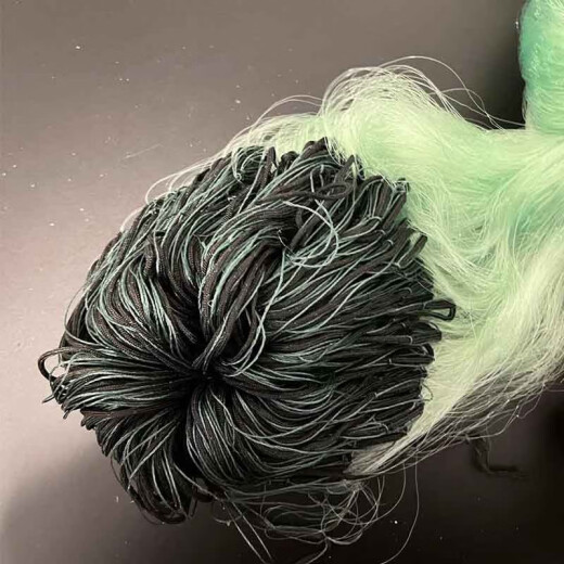 Exquisite sail rope pendant green silk weighted 1.5 meters 2 meters 3 meters high 100 meters long three-layer fishing net fishing net sticky silk net hanging net sinking net green silk rope pendant 1.5 meters 4 fingers 100 meters sinking net