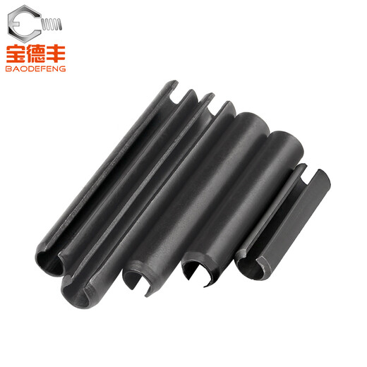 Baodefeng iron black open elastic pin cylindrical pin hollow positioning pin GB879 pin shaft national standard fastener standard parts M5x30 50 pieces