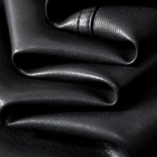 Shandubila is capable and handsome, classic versatile lapel pocket design motorcycle jacket women's leather jacket black S