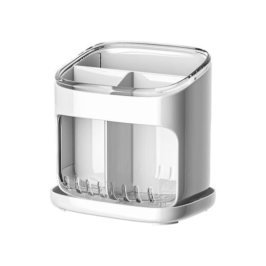 Youqin chopstick tube storage box kitchen countertop spoon tableware drain rack chopstick cage basket bucket white