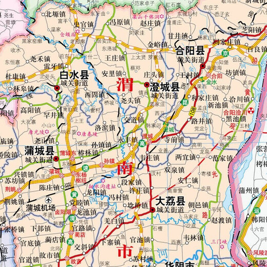 Карта Shaanxi 2025 Провинция Шэньси Правительственная транспортная местность 1068*749 мм 749 мм
