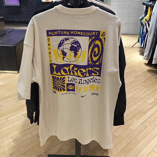 耐克（NIKE）短袖男女装夏季纯棉透气圆领宽松印花潮流针织T恤衫休闲上衣半袖 FV9274-901 170/88A/M