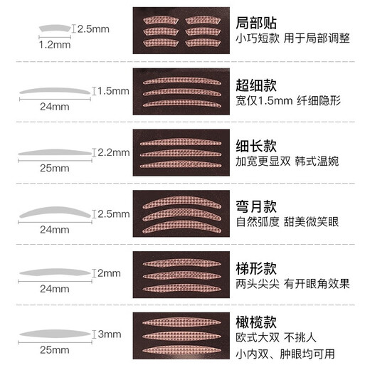 Skin Beauty 3M rose gold base lace invisible double eyelid patch 420 patches (mixed pack) swollen eye bubble patch MF8958