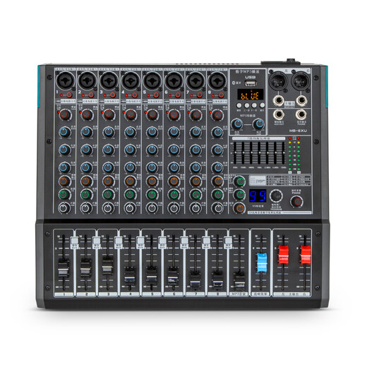 ManharKandonMB8XU Chinese professional mixer built-in DSP effect USB Bluetooth reverb stage bar performance wedding conference mixing MB-8XU Chinese mixer