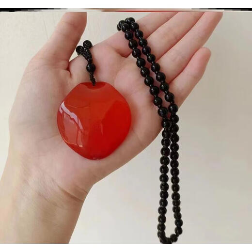 Chishetian. Natural herring stone fish stone pure handmade necklace large and small material stone fish shocking stone blue large pendant fish stone sky combination flat M83-herring stone 108 strings 8*6