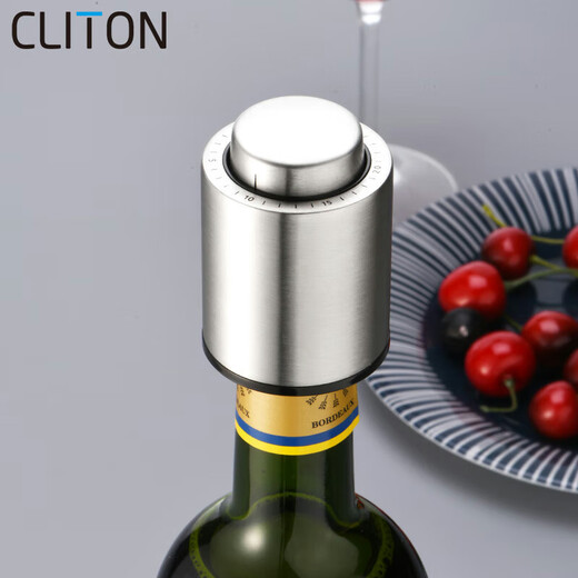 CLITON red wine stopper 304 stainless steel vacuum red wine stopper red wine bottle stopper wine preservation sealing stopper
