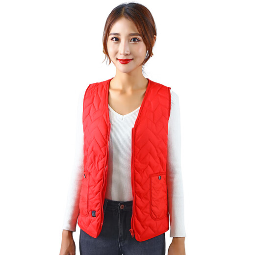 Thermal Diamond Heated Vest Power Bank Charging Heating Clothes Women's USB Electric Heating Vest Electric Heating Vest Men Blue Black (With Power Bank) M (100-140 Jin Jin equals 0.5 kg) Women's Model