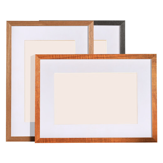 Senmiao solid wood a4 photo frame table blank calligraphy French painting frame wall hanging 4k wooden outer frame 8k frame can be customized and self-assembled Teak color-selected solid wood can be customized A3 wall hanging can place 29.7*42cm