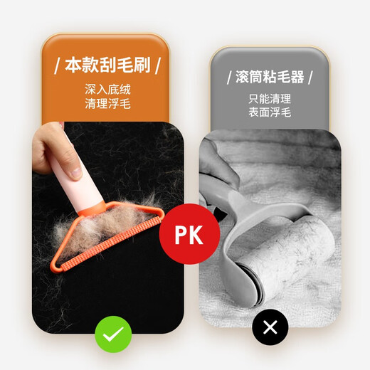 KimPetsKimpets Scraper Pet Cat Hair Cleaner Carpet Cleaning Artifact Cleaning Bed Carpet Hair Cleaning Pet Scraper-Blue