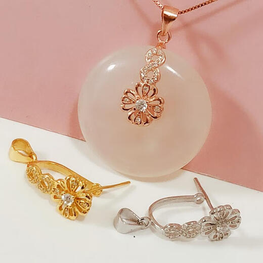 DR GRAFFCARNY safety buckle clip 18K gold buckle jade buckle pendant buckle buckle accessories clip DIY jade yellow rose gold