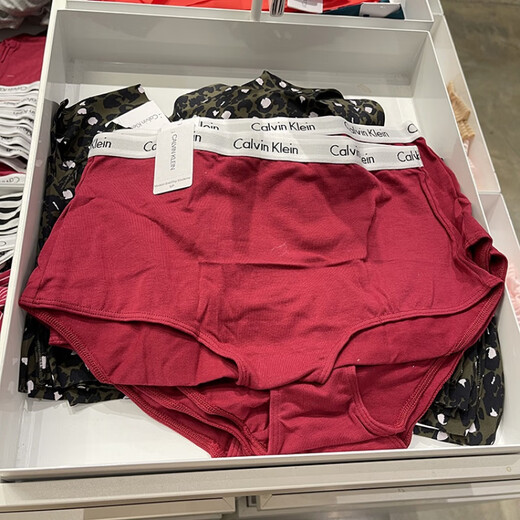 Calvin Kleinck Damens Solid Color Trim Modern Modern High Taille Stretch Cotton Slips Single Strip 1 Strip 3# Graue hohe Taille unterstützt keine Rendite und Austausch m