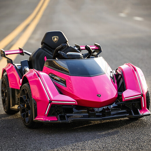 Cooperate with Lamborghini baby electric car, remote control four-wheel car that can sit and swing for men and women, children's toy stroller, orange battery life of 6 hours, large lithium battery + full function