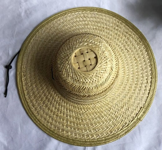 Di Shuqi Bamboo Products Work Straw Hat Summer Hat Wide Brim Universal Straw Hat Farmer Household Pure Bamboo Sun Bamboo Straw Hat Picture Color (Diameter 40cm) (56 58cm)