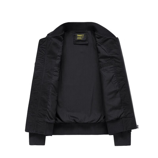 Scarecrow Brand Jacket Autumn and Winter Men's New Pure Cotton Workwear Bomber Jacket Men's American Retro Casual Baseball Uniform Black L Recommended 120-135 Jin Jin equals 0.5 kg