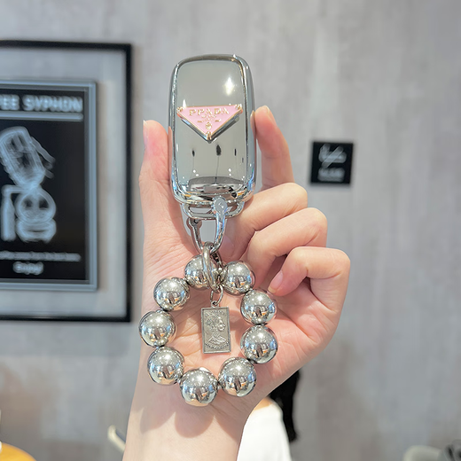 Paiqin eignet sich für 24 Galaxy L7 Key Set Galaxy L6 Car Women Galaxy E8 Full-Inclusive-Schutzhülle E5 Herren Mode E-Style [elektro-plattiert Silber] + Silber Bogenaufkleber + Silber