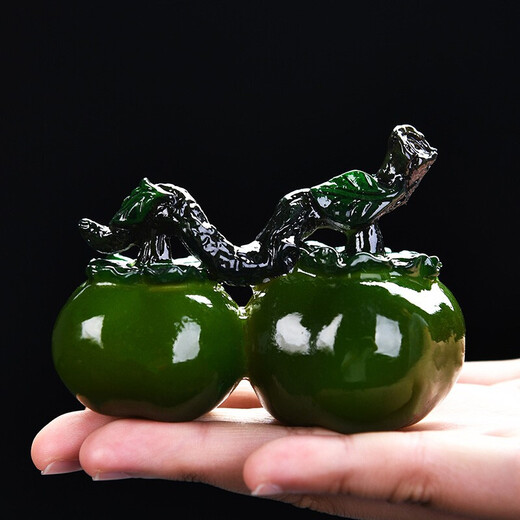 Xiangye Tea Pet Decoration Color Changing Persimmon Boutique Creative Tea Set Accessories Temperature Sensing Water Change Color Tea Play Can Be Raised Tea Table Tea Tray Kung Fu Tea Set Decoration Color Changing Tea Pet - Good Persimmon in Pair (Red)