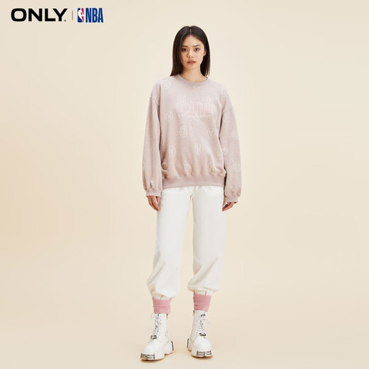 ONLY秋冬NBA联名款字母刺绣宽松卫衣女|12349S024 C15 粉色花纱SHADOW GRAY S 160/80A